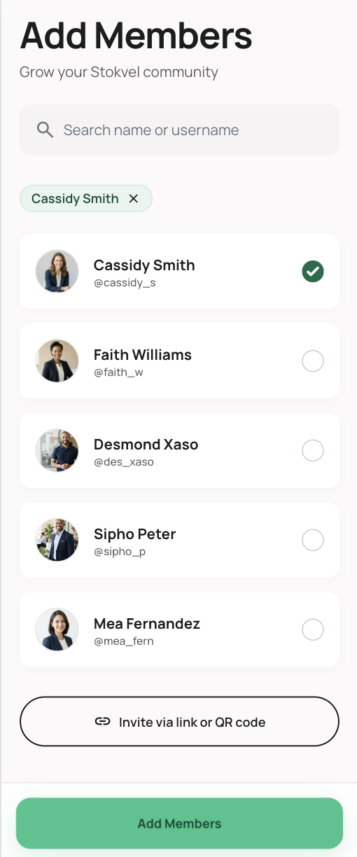 Members Screen