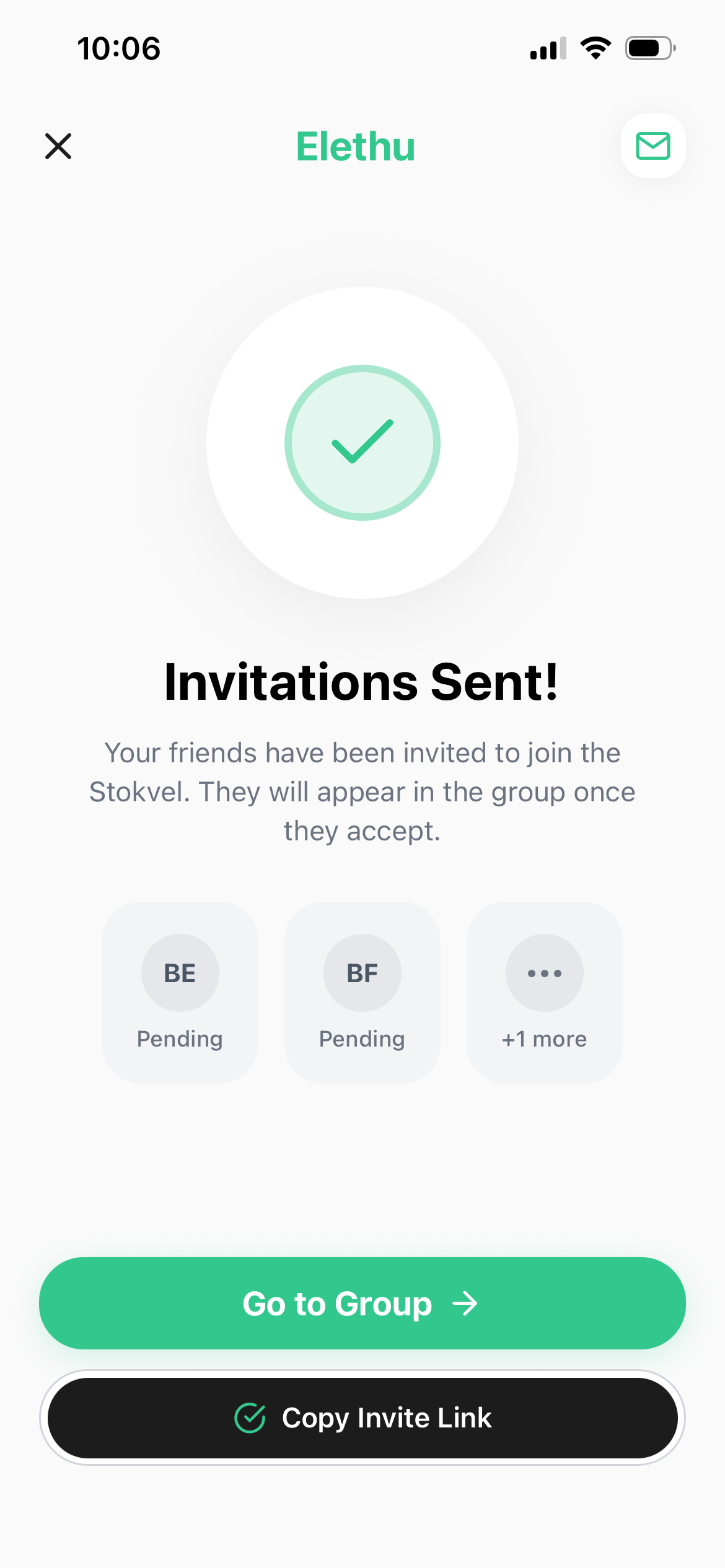 Invites Screen